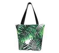AYYQWE Borsa a tracolla estiva con stampa di foglie di palma tropicale e banana, borsa a tracolla, da viaggio, shopping, palestra, escursionismo, feste, eventi