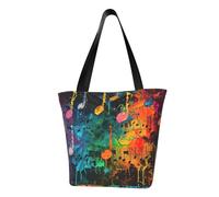 AYYQWE Borsa a tracolla estiva con stampa di note musicali colorate, borsa a tracolla da spiaggia, viaggi, shopping, palestra, escursionismo, feste, eventi