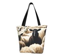 AYYQWE Borsa a tracolla estiva con stampa di pecore e agnelli, borsa a tracolla da spiaggia, viaggi, shopping, palestra, escursionismo, feste, eventi