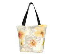 AYYQWE Borsa a tracolla estiva con stampa floreale giallo chiaro borsa a tracolla da spiaggia borsa da viaggio shopping palestra escursionismo feste eventi