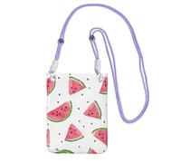 AYYQWE Borsa a tracolla multiuso con stampa di frutta fresca anguria, sottile, per viaggi, corsa, uso quotidiano, Viola, Taglia unica