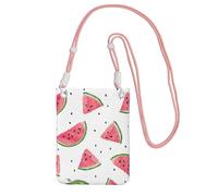 AYYQWE Borsa a tracolla multiuso con stampa di frutta fresca anguria, sottile, per viaggi, corsa, uso quotidiano, rosa, Taglia unica