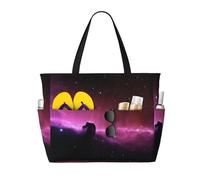 AYYQWE Borsa da spiaggia con stampa cielo stellato scuro elegante borsa da fine settimana riutilizzabile leggera palestra picnic campeggio donne uomini