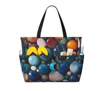 AYYQWE Borsa da spiaggia con stampa in marmo colorato borsa elegante per il fine settimana riutilizzabile leggera palestra picnic campeggio donne uomini