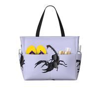 AYYQWE Borsa da spiaggia con stampa scorpione elegante borsa da fine settimana riutilizzabile leggera palestra picnic campeggio donne uomini