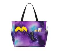 AYYQWE Borsa da spiaggia con stampa viola cielo magico galassia elegante borsa per il fine settimana riutilizzabile leggera palestra picnic campeggio donne uomini