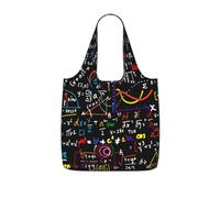 AYYQWE Borsa per la spesa pieghevole e riutilizzabile con stampa di formula matematica per viaggi, palestra, pendolarismo, campeggio