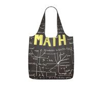 AYYQWE Borsa per la spesa pieghevole e riutilizzabile con stampa matematica per viaggi, palestra, pendolarismo e campeggio