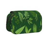 AYYQWE Borsa per penne leggera con stampa di foglie di erbe aromatiche elegante cancelleria viaggio ufficio grande capacità trucco articoli da toeletta