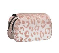 AYYQWE Borsa per penne leggera con stampa glitter oro rosa elegante cancelleria viaggio ufficio grande capacità trucco articoli da toeletta