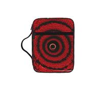 AYYQWE Borsa portaoggetti con stampa a spirale con fiore rosso, per uomini e donne, impermeabile, per casa, chiesa, viaggi, servizio di culto