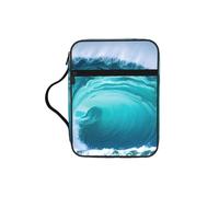 AYYQWE Borsa portaoggetti impermeabile con stampa a onde oceaniche per uomini e donne per la chiesa domestica, servizio di culto da viaggio