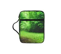 AYYQWE Borsa portaoggetti impermeabile con stampa della natura verde, per uomini e donne, per casa, chiesa, viaggi, servizio di culto
