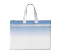 AYYQWE Borsa tote unisex in tela testurizzata con stampa blu per documenti, shopping, ufficio, viaggi, spiaggia