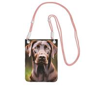 AYYQWE Brown Labrador Retriever Print Slim Phone Crossbody Bag Multiuso Sling Wallet per Viaggi Corsa Uso quotidiano, rosa, Taglia unica