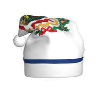 AYYQWE Cappello di Babbo Natale con stampa della bandiera del West Virginia per uomini e donne, decorazione per feste, Capodanno, celebrazioni festive, cappello di Natale