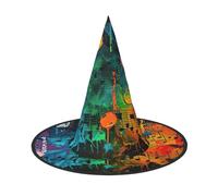 AYYQWE Colorato Note Musiche Stampa Confortevole Unisex Carnevale Partito Cappello Cosplay Costume Celebrazioni in maschera