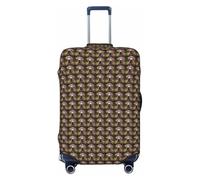 AYYQWE Copertura elastica per valigia, con stampa labrador retriever, colore marrone, accessorio protettivo per bagagli da viaggio, Nero , S, Bagaglio a mano