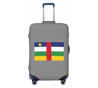 AYYQWE Copertura elastica per valigie con stampa bandiera dell'Africa centrale, accessorio protettivo per bagagli da viaggio, Nero , XL, Bagaglio a mano