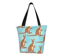 AYYQWE Divertente borsa a tracolla estiva con stampa di canguro e zoo, borsa a tracolla da spiaggia, viaggi, shopping, palestra, escursionismo, feste, eventi