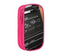 AYYQWE Film Clapperboard Pattern Stampa Pratico Astuccio Multi-Scomparti Ufficio Viaggi Scuola Arte Forniture Quotidiane, rosa, Taglia unica, Con tasca per il