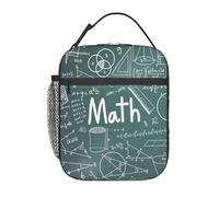 AYYQWE Formule Forme Teoria Lezione di Matematica Parola Stampa Alla Moda Borsa Pranzo Pratica Isolata Tote Pesca Scuola Uffici Spiagge