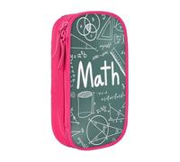 AYYQWE Formule Forme Teoria Lezione di Matematica Parola Stampa Pratico Astuccio Multiscomparto Ufficio Viaggi Scuola Arte Forniture Quotidiane, rosa, Taglia unica, Con tasca per il