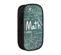 AYYQWE Formule Forme Teoria Lezione di Matematica Parola Stampa Pratico Astuccio Multiscomparto Ufficio Viaggi Scuola Arte Forniture Quotidiane, Nero , Taglia unica, Con tasca per il