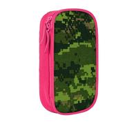 AYYQWE Green Army - Astuccio con stampa mimetica digitale, multi-scomparto, per ufficio, viaggi, scuola, arte e uso quotidiano, rosa, Taglia unica, Con tasca per il