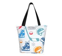 AYYQWE Hockey Elements - Borsa a tracolla estiva con stampa creativa, da spiaggia, per viaggi, shopping, palestra, escursionismo, feste, eventi