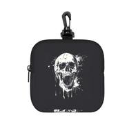 AYYQWE Horror Ghost Skull Print Square Storage Bag Travel Toiletry Cosmetic Office Pending Gift Organizer Pouch