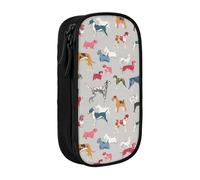 AYYQWE Hound Dog. - Astuccio con stampa a più scomparti, per ufficio, viaggi, scuola, arte e uso quotidiano, Nero , Taglia unica, Con tasca per il