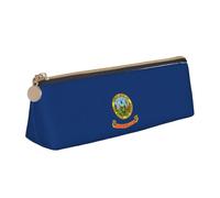 AYYQWE Idaho State Flag Print Student Pencil Case Grande Capacità Triangolo Pouch Zip Penna Trucco Scuola College, bianco, Taglia unica