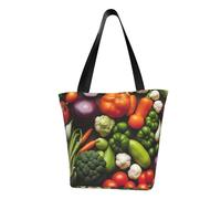 AYYQWE Introduzione di varie verdure Stampa Estate Borsa a tracolla Spiaggia Borsa a tracolla Viaggi Shopping Palestra Escursioni Eventi di festa