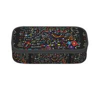 AYYQWE Math Formula Stampa Versatile Studente Matita Caso 8.3 X 2 X 9.4 cm Sacchetto di Immagazzinaggio Scuola Ufficio Uso, Nero , Taglia unica