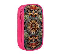 AYYQWE Medaglione Multi Stampa Pratico Astuccio Multiscomparto Ufficio Viaggi Scuola Arte Forniture Quotidiane, rosa, Taglia unica, Con tasca per il