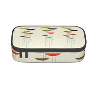AYYQWE Mid Century Modern Prints Print Versatile Student Pencil Case 8.3 X 2 X 9.4 cm Storage Bag School Office Use, Nero , Taglia unica