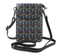 AYYQWE Mini borsa a tracolla da donna, con stampa di dinosauri e foglie di palma, leggera, alla moda, da viaggio, per tutti i giorni