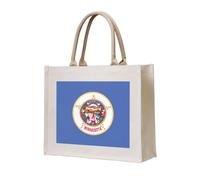 AYYQWE Minnesota State Flag Print Elegante Tote Bag Riutilizzabile Shopping Eco-Friendly Tela Viaggi All'aperto Tutti i Giorni