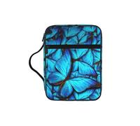 AYYQWE Molti blu farfalla stampa uomini donne Bibbia Storage Bag impermeabile per la casa chiesa viaggio culto servizio