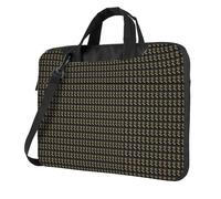 AYYQWE Oro Bianco Farfalle Stampa Nera Elegante Borsa Del Computer Portatile Per Le Donne Degli Uomini Portatile Monospalla Viaggio, Nero , 15.6 inch