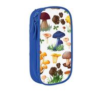 AYYQWE Pittura giapponese con stampa di funghi, pratico astuccio multi-scomparto per ufficio, viaggi, scuola, arte e forniture quotidiane, Blu, Taglia unica, Con tasca per il