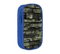 AYYQWE Pratico astuccio con stampa digitale mimetica multi-scomparto per ufficio, viaggi, scuola, arte e uso quotidiano, Blu, Taglia unica, Con tasca per il