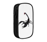 AYYQWE Pratico astuccio con stampa scorpione, multi-scomparto, per ufficio, viaggi, scuola, arte e uso quotidiano, Nero , Taglia unica, Con tasca per il