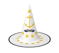AYYQWE Rhode Island State Flag Print Comode Unisex Carnevale Party Hat Cosplay Costume Festa in maschera Celebrazioni