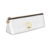 AYYQWE Rhode Island State Flag Print Student Pencil Case Grande Capacità Triangolo Pouch Zip Penna Trucco Scuola College, bianco, Taglia unica