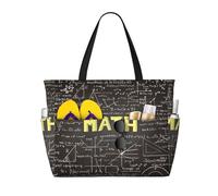 AYYQWE scuola matematica stampa spiaggia tote elegante fine settimana borsa riutilizzabile leggero palestra picnic campeggio donne uomini