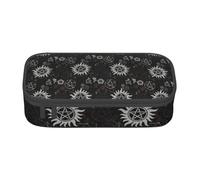 AYYQWE Supernatural Symbols - Astuccio versatile per studenti, 20 x 5 x 9,4 cm, per scuola, ufficio, Nero , Taglia unica