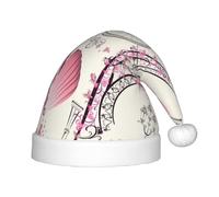 AYYQWE The Paris Tower and a Bicycle Print Xmas Holiday Hat for Christmas Trim Boys Girls Santa Party Holiday Accessories