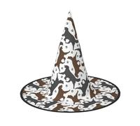 AYYQWE Trotting Flat Coated Retrievers Paw Print Confortevole Unisex Carnevale Party Hat Cosplay Costume Festa in maschera Celebrazioni